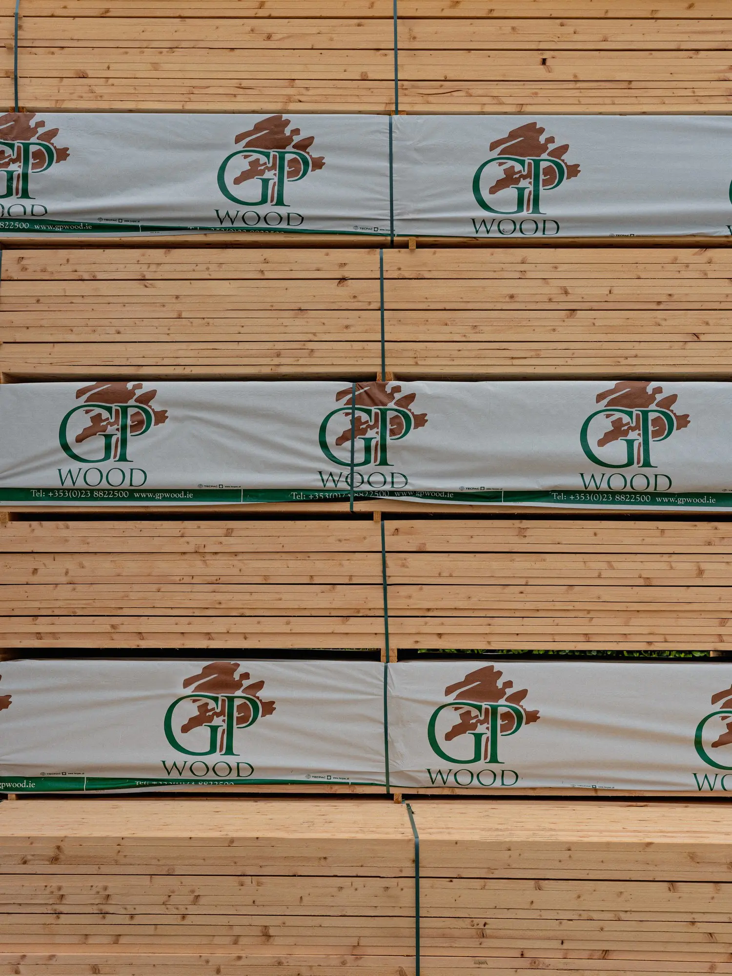 GP Wood branded packs of sawn timber