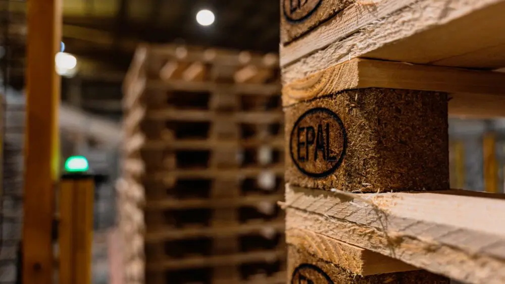 EPAL-stamped pallet blocks produced by GP Wood