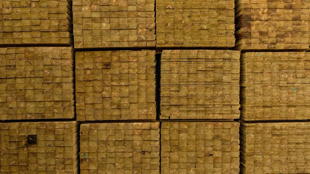 Stack of kiln-dried timber at GP Wood