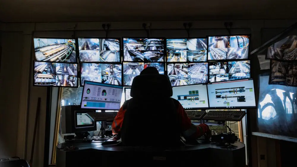 Control room at the GP Wood sawmill