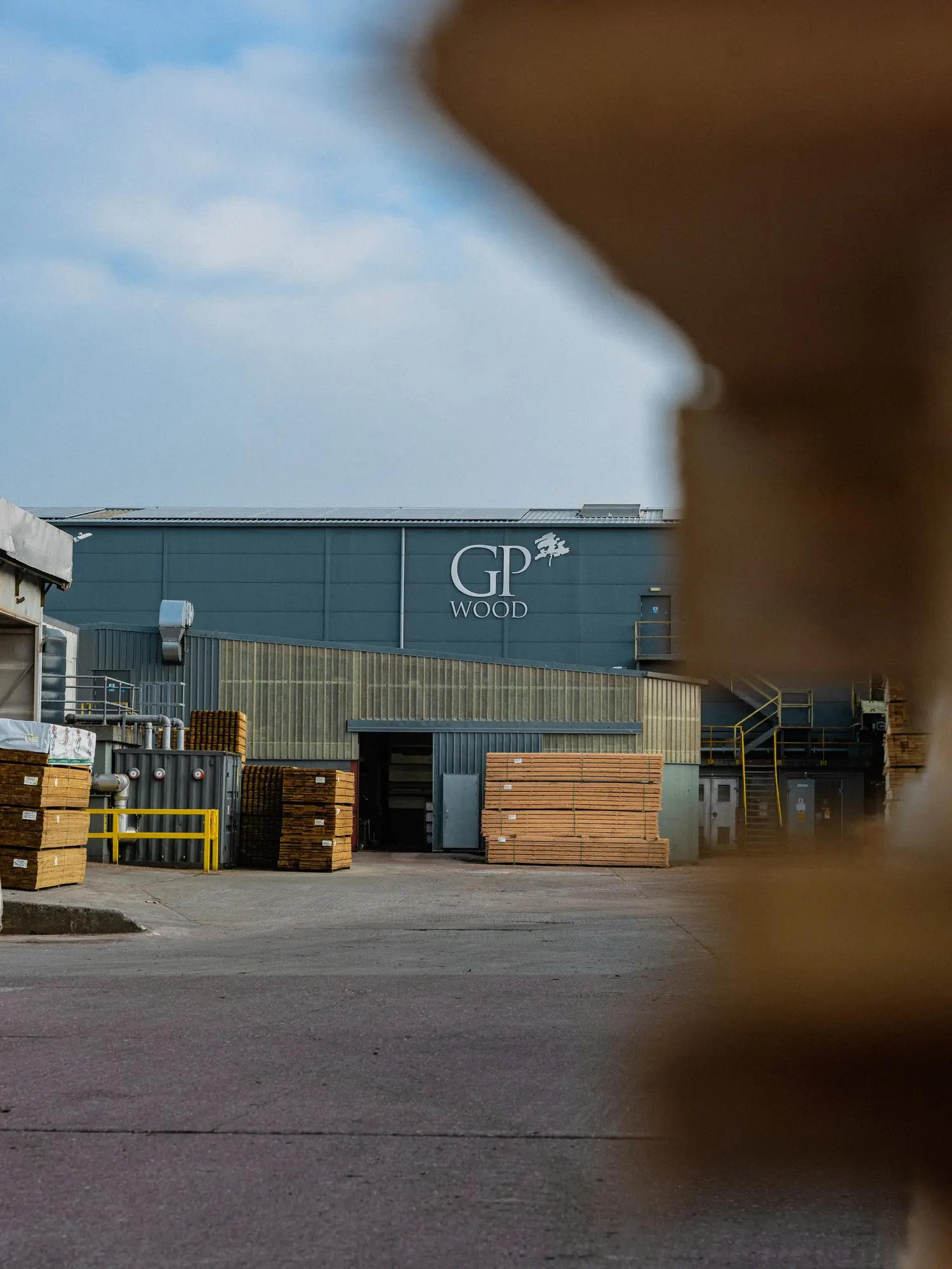 Exterior view of the GP Wood sawmill site